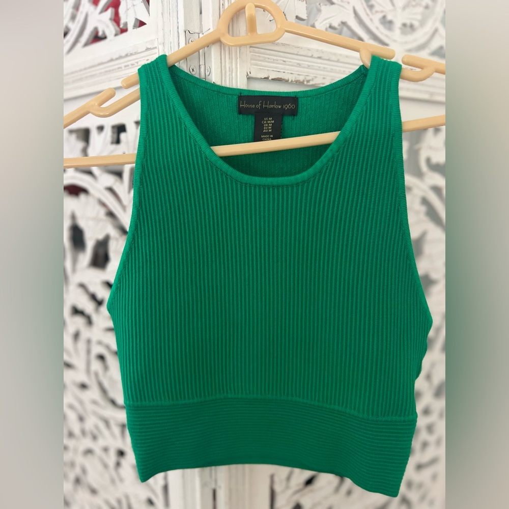 Two piece- House of Harlow 1960-Green Ribbed